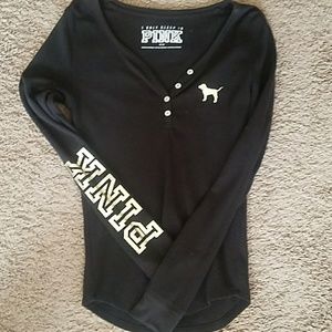 PINK long sleeved pajama shirt